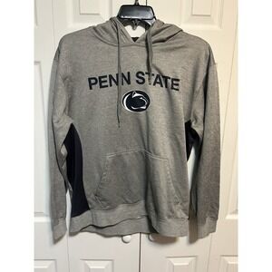 Penn State Pullover Hoodie, Gray w/School Logo, Kangaroo Pocket, E5 Brand, Large